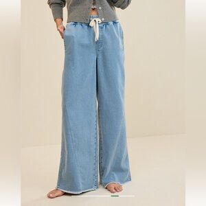 Aerie Soft Landing Trouser medium indigo wash L